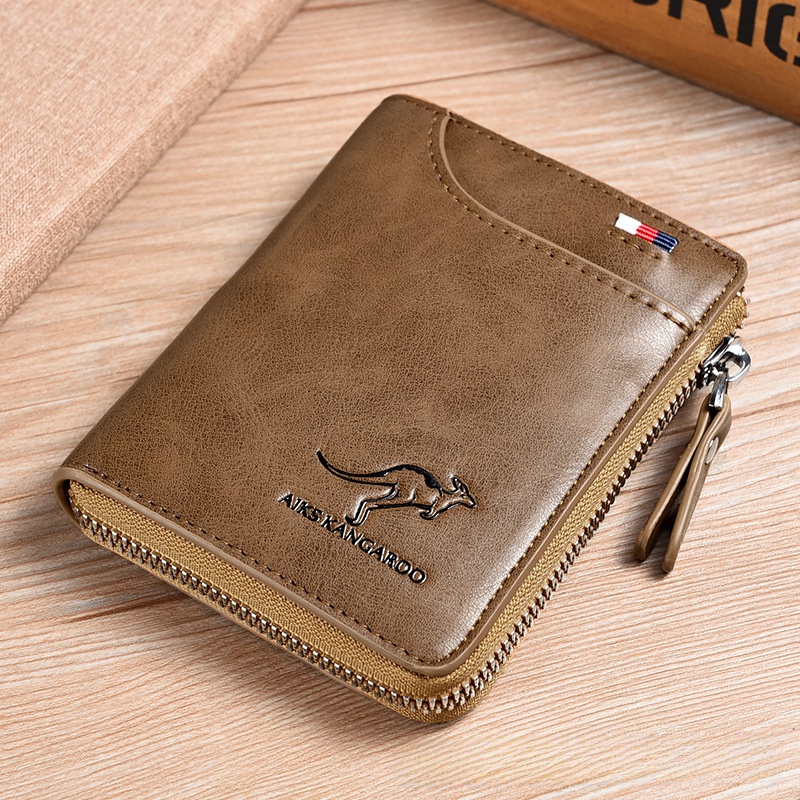 Money Clip Magnetic - กระเป๋าสตางค์ผู้ชายแบบแม่เหล็กป้องกันการโจรกรรม หนังแฟชั่น ทันสมัย พร้อมที่หนีบเงิน ที่ใส่บัตร สีพื้นเรียบหรู