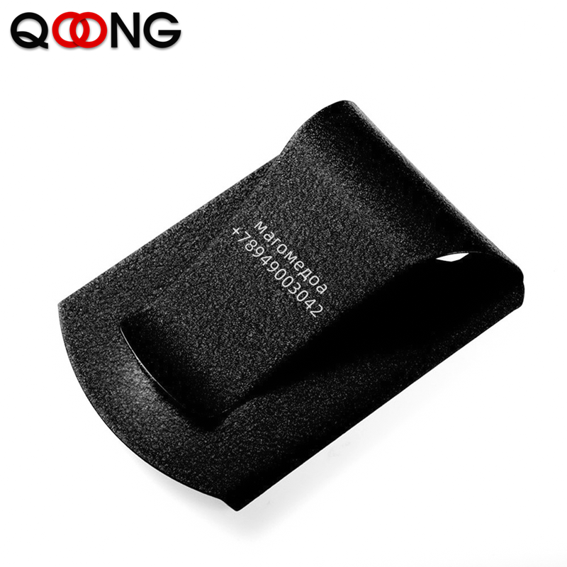 Money Clip Magnetic - QOONG ตัวอักษรที่กําหนดเองสแตนเลส 3 สี Slim เพรียวบางเงินสดคลิป