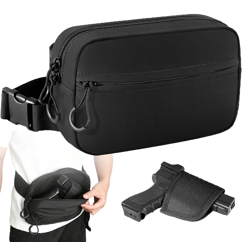 Edc Carry Pistols - กระเป๋าใส่ปืนแบบซ่อนพกพา กระเป๋าคาดเอวแบบยุทธวิธี พร้อมซองใส่ปืนพก กระเป๋าคาดลำตัว EDC สำหรับการล่าสัตว์และเดินป่า