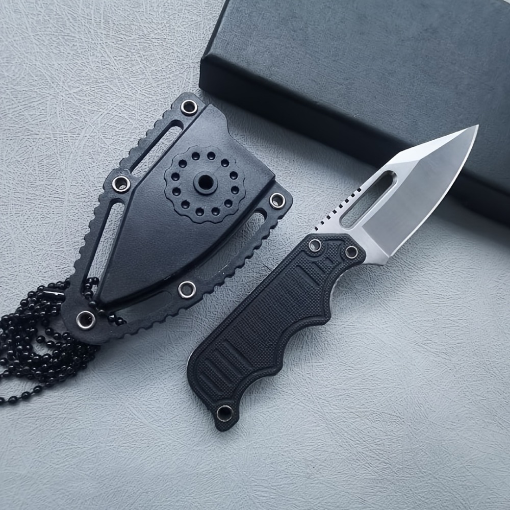 Edc Carry Fixed Blade - มีดพก EDC แบบใบมีดคงที่ ด้ามจับสีดำ พร้อมปลอก Kydex
