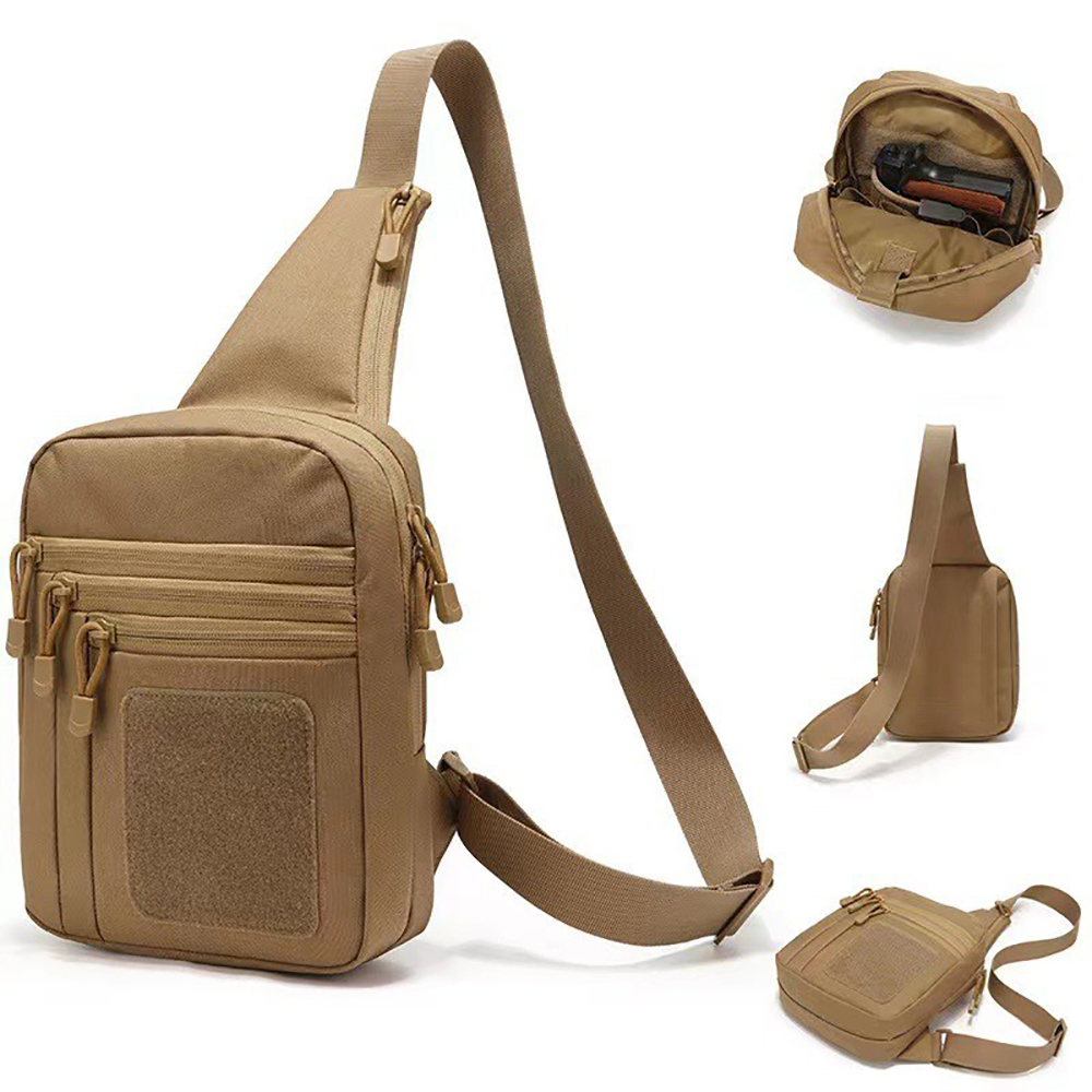 Edc Concealed Carry Sling Bag - กระเป๋าปืนพกยุทธวิธี กระเป๋าซ่อนปืนพก กระเป๋าเก็บปืนพก กระเป๋าคาดหน้าอกสำหรับเก็บอุปกรณ์ EDC กระเป๋าสะพายปืนพก