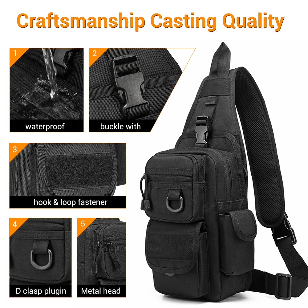 กระเป๋าปืนพกยุทธวิธี กระเป๋าใส - Edc Concealed Carry Sling Bag บทวิจารณ์และราคา