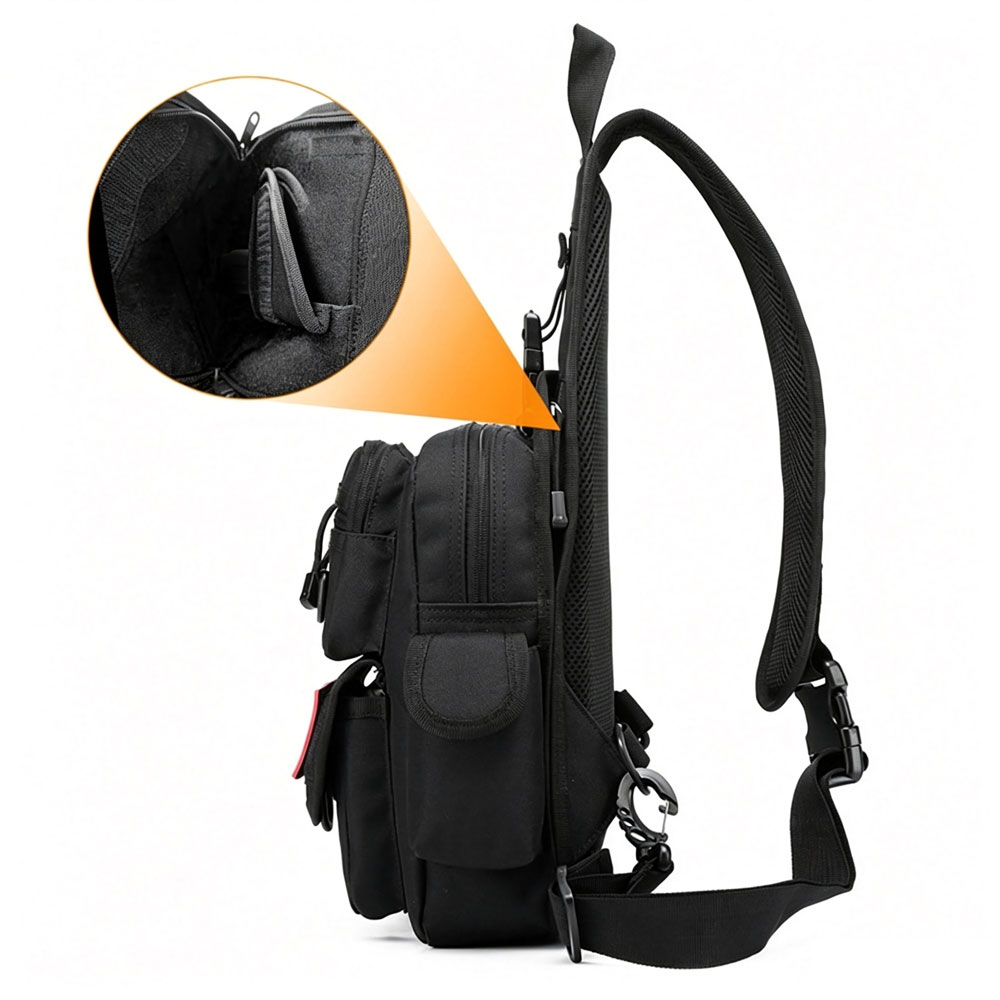 กระเป๋าปืนพกยุทธวิธี กระเป๋าใส - Edc Concealed Carry Sling Bag บทวิจารณ์และราคา