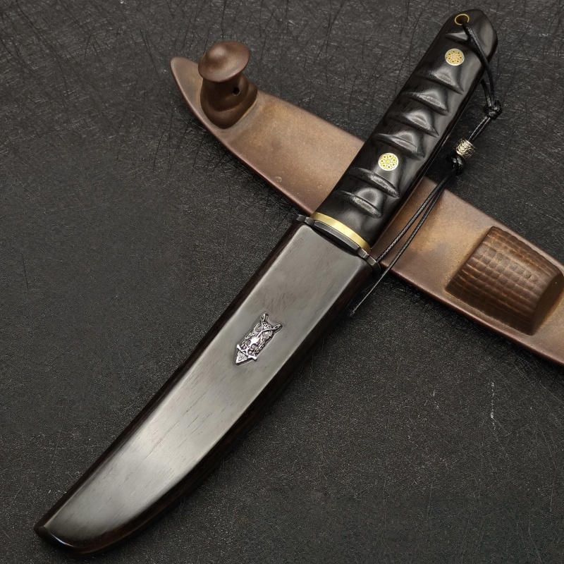 มีดตรงขนาดเล็ก ลายไม้ดำ ดามัสก - Edc Concealed Carry Knife บทวิจารณ์และราคา