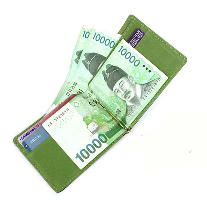 Slimผู้ชายหนังเงินคลิปกระเป๋าส - Money Clip Magnetic บทวิจารณ์และราคา