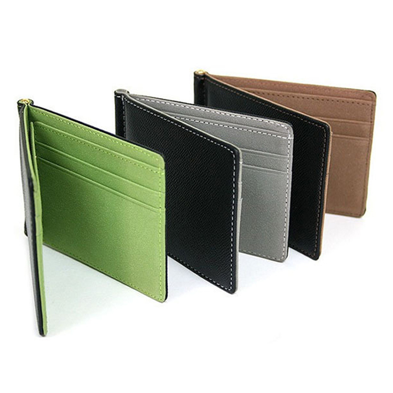Slimผู้ชายหนังเงินคลิปกระเป๋าส - Money Clip Magnetic บทวิจารณ์และราคา