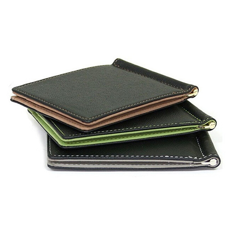 Slimผู้ชายหนังเงินคลิปกระเป๋าส - Money Clip Magnetic บทวิจารณ์และราคา