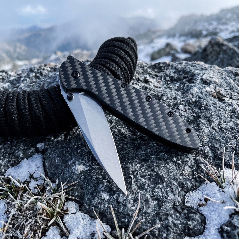 มีดพับพกพา 1660 ด้ามคาร์บอนไฟเ - Everyday Carry (Edc) Knife บทวิจารณ์และราคา