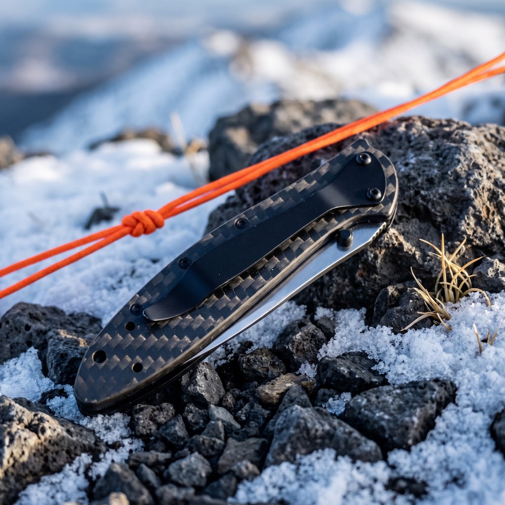 มีดพับพกพา 1660 ด้ามคาร์บอนไฟเ - Everyday Carry (Edc) Knife บทวิจารณ์และราคา